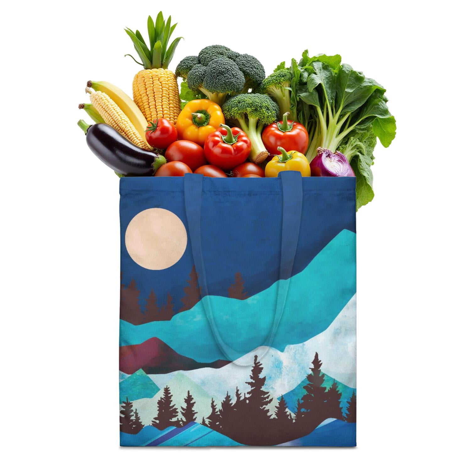 Constellation Planet Print Pattern Leather Tote Bag main image 1