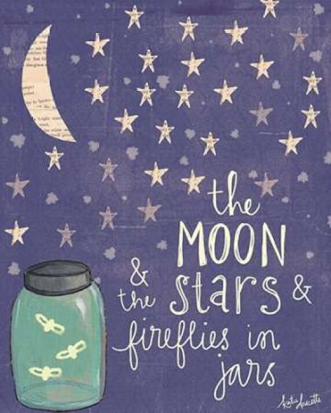 Moon Stars Fireflies Canvas Art - Katie Doucette (24 x 30)