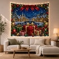 thumbnail image 1 of Moon Stars Magical with Village Night During, Mystical Fantasy for Space Lovers, Galaxy Room Decor Room Accent, Christmas Gift, Tapestry Wall Hanging for Bedroom and Dorm, 1 of 6