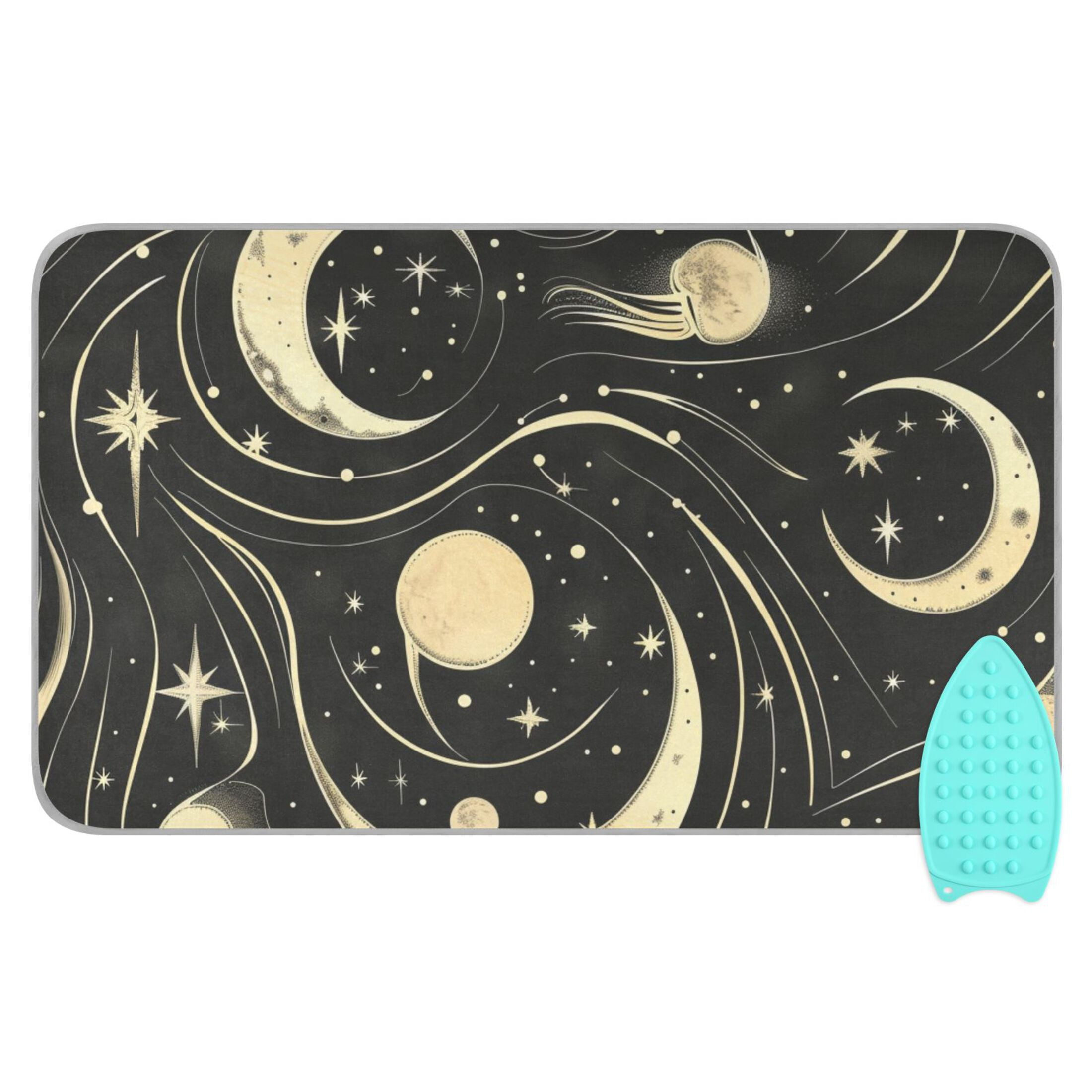 Moon Stars Movement Ironing Mat Blanket Portable Travel Ironing Pad Heat Resistant Pad 47.2" x 27.6”