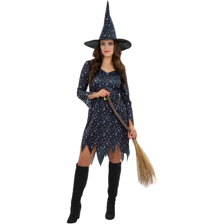 Moon & Stars Witch Costume Dress for Women Moon & Stars Witch Costume Dress for Women