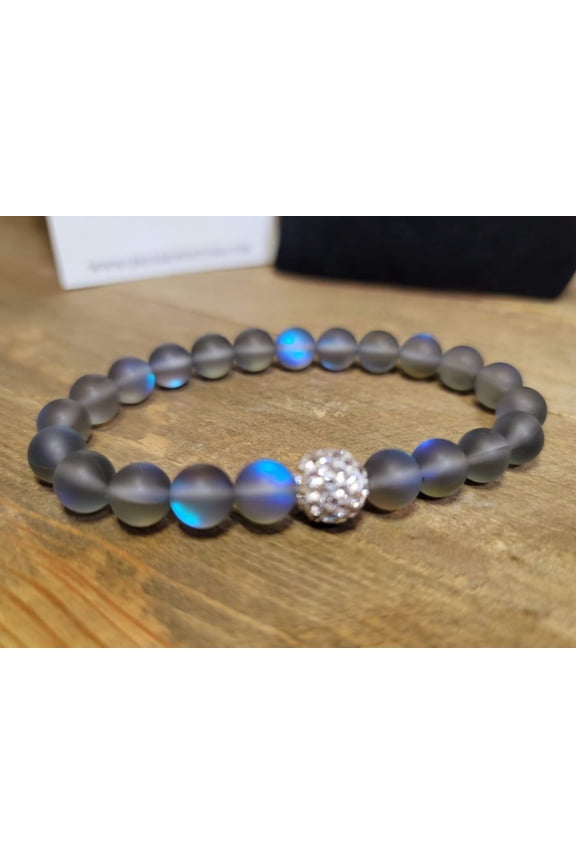 Moon Stone Bracelet For Luck And Prosperity. Power Bracelet 8mm