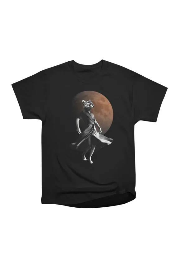 Moon Struck Twirling Cougar T-Shirt Tee Gift For Him Merch For Her Apparel For Friend