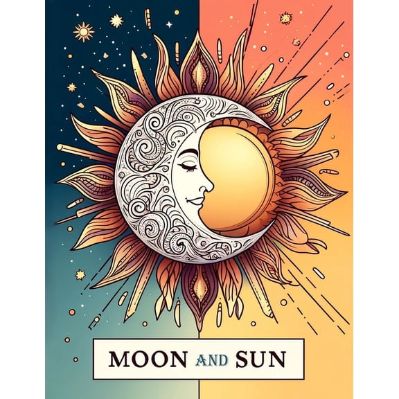 Moon and Sun: Bask in the glow of the moon with our coloring book. Featuring mystical designs of moon phases, lunar landscapes, and celestial wonders, this collection is perfect for capturing the ench