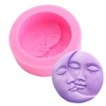 thumbnail image 1 of Moon&Sun Face Candle Silicone Mold DIY Handmade Soap Candle Jewelry Craft Candle Mold Candle Making Supplies Craft Gift, 1 of 7