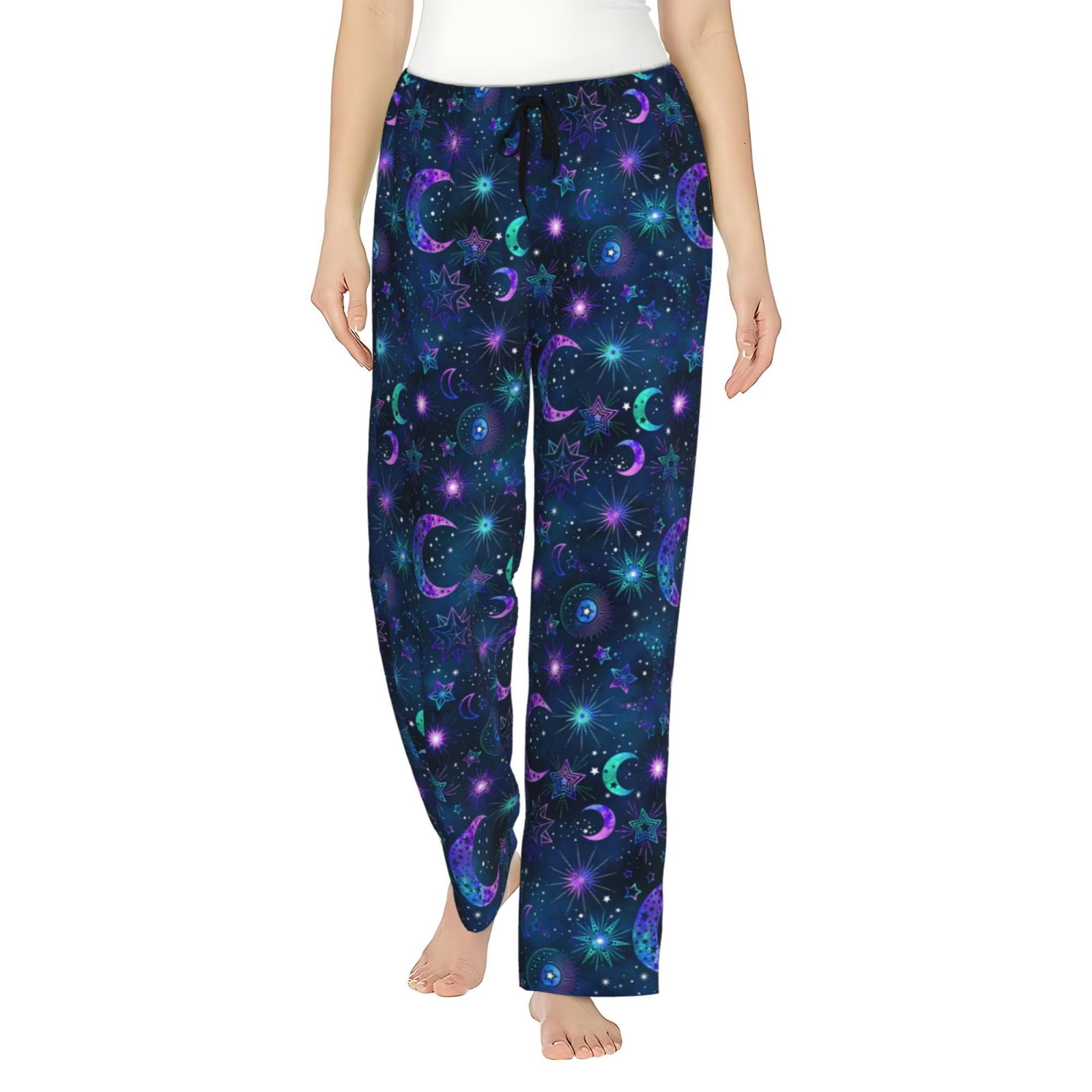 Moon Sun Star Women'S Pajama Pants Drawstring Pj Bottoms Pants With ...