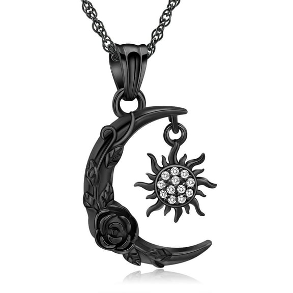 Moon & Sun Urn Necklaces For Ashes Sterling Silver Celtic Knot Cremation Jewelry For Ashes Memory Jewelry For Women Men