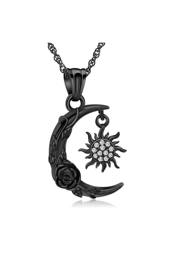 Moon & Sun Urn Necklaces For Ashes Sterling Silver Celtic Knot Cremation Jewelry For Ashes Memory Jewelry For Women Men
