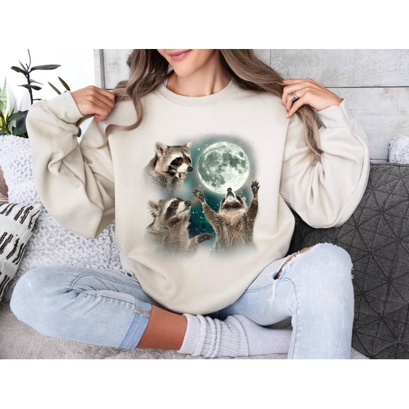 Moon Sweatshirt, Moon Sweaters, Lovers , Three S S Sweat, Sweats, Vintage Graphic Sweat, Full size S-5XL