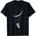 thumbnail image 1 of Moon Swing Astronaut Stars Space Man Funny T-Shirt, 1 of 5