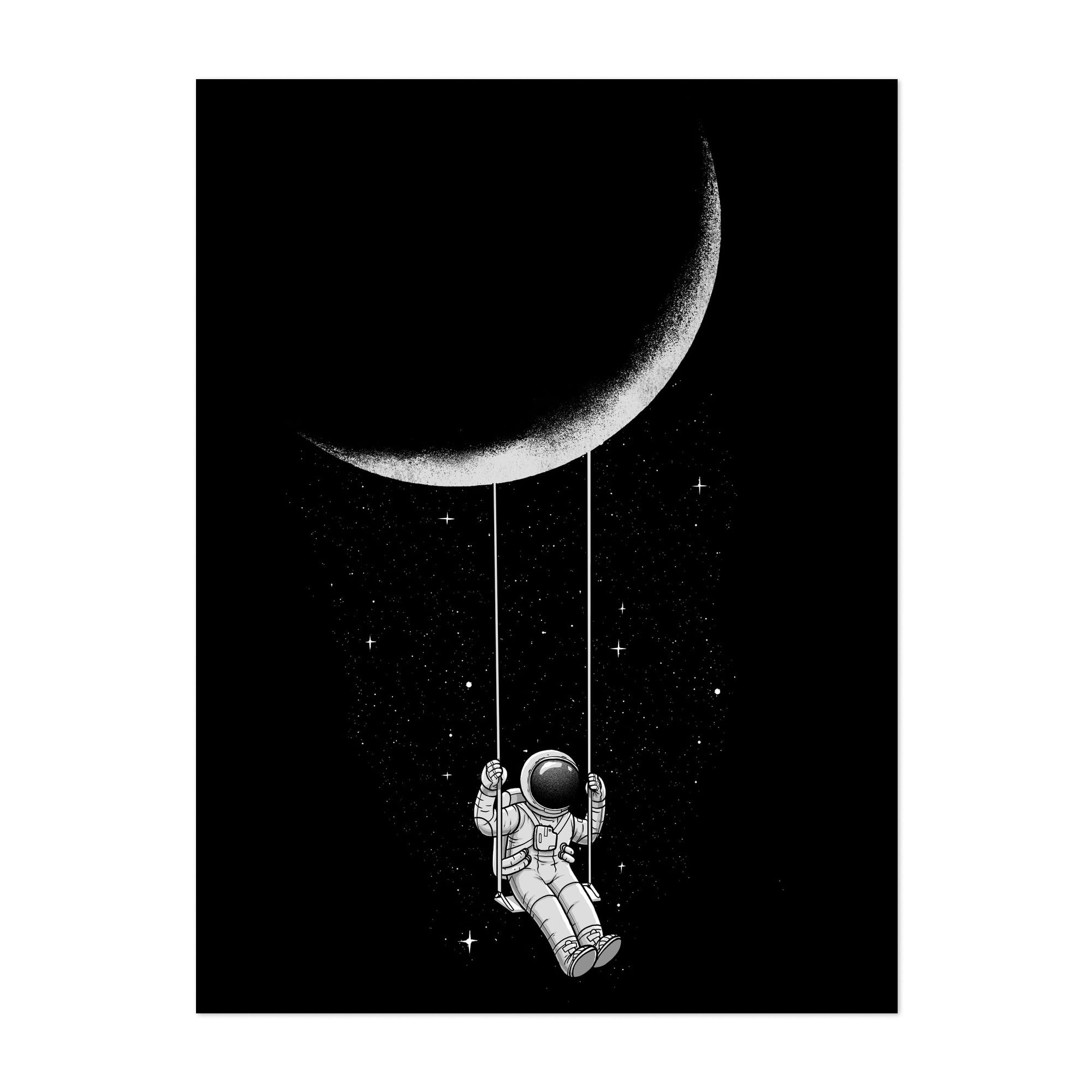 Moon_Swing - Digital Art Astronaut Space Moon Surrealism Night Sky ...
