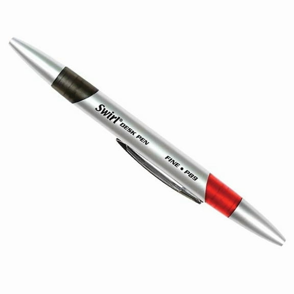 Moon Swirl Desk Pens, Red & Black - 12 Per Pack - 2 Dozan