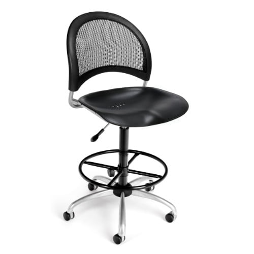 Moon Swivel Plastic Chair with Drafting Kit OFM336PDKBLK Carton Qty:1
