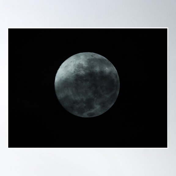 Moon Through Clouds Poster Wall Art, Modern Wall Decor, 16x24 UNFRAMED