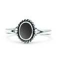 thumbnail image 1 of Moon Thumb Ring Fashion Oxidized Turquoise Ring Band 925 Sterling Silver Size 7, 1 of 6