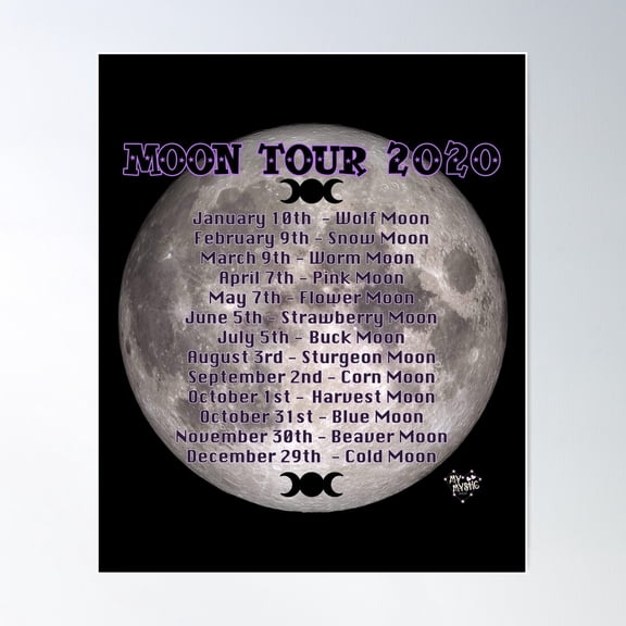 Moon Tour 2020 Poster Wall Art, Modern Wall Decor For Living Room Bedroom, 24x36 UNFRAMED