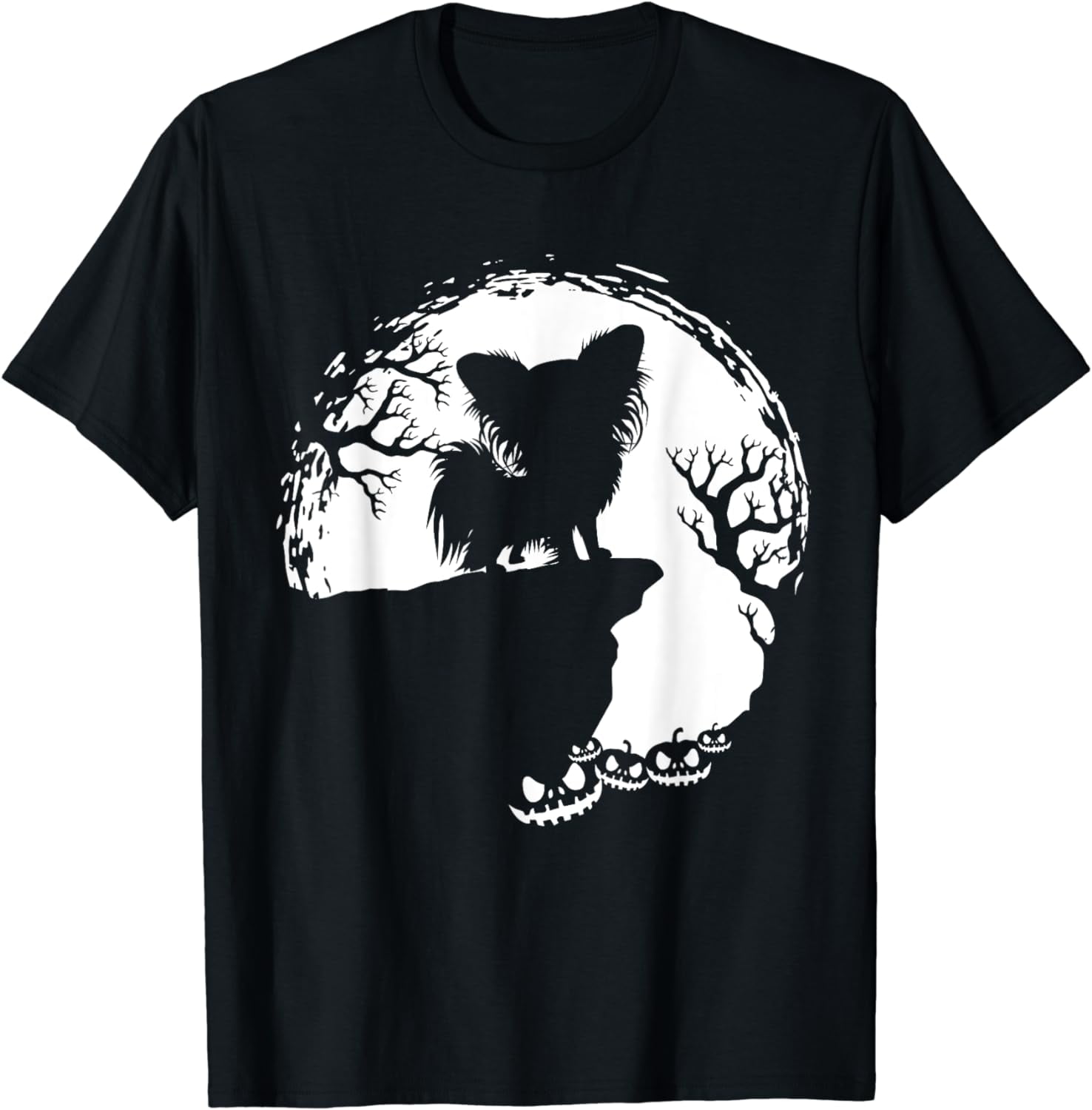 Moon Tree Pumpkin Mountain Incredible Tshirt Papillion Dog Moon Tree Pumpkin Mountain Incredible Tshirt Papillion Dog