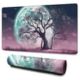 thumbnail image 1 of Moon and the Trees Purple Black Background Gaming Mouse Mat Rectangle 3XL Extra Large Mouse Pad 47.3 X 23.6 In Non-Slip Rubber Gaming Mouse Pad with Stitched Edges,Office Mouse Pad for Women Men, 1 of 7