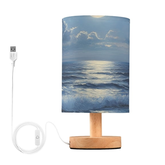 Moon Upon The Sky Sea Table Lamp with USB Port LED Warm Light Lamp Night Light Home Decor