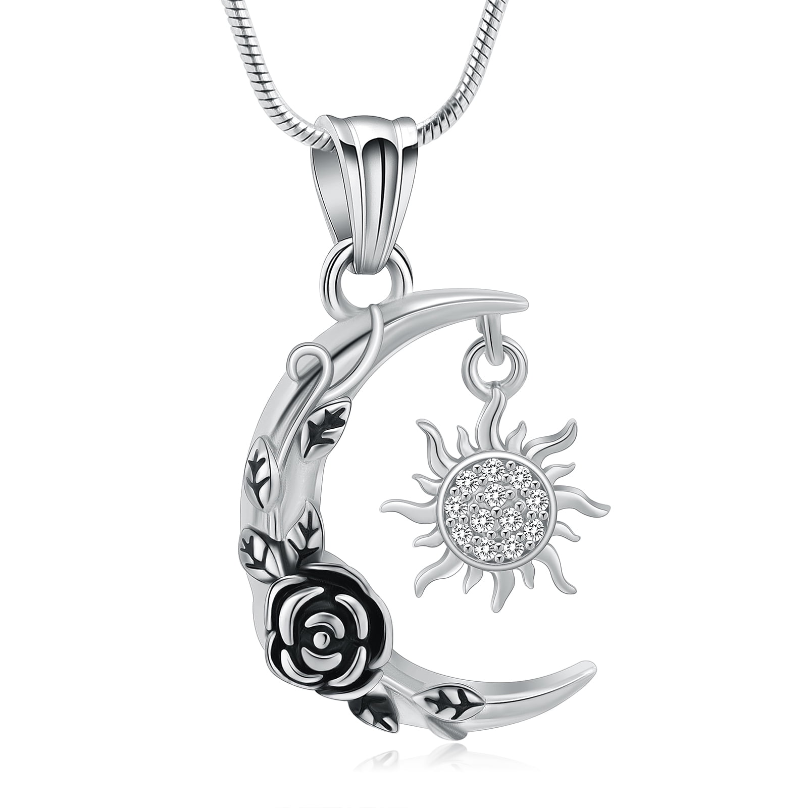 Compass Locket Urn Necklace For Ashes - Stainless Steel Cremation Jewelry, Keepsake Pendant For Men & Women