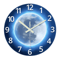 thumbnail image 1 of Glow in the Dark Wall Clock Moon Wall Clocks Battery Operated 16 Inch Slient Blue Large Wall Clock for Living Room Bedroom Classroom, 1 of 7