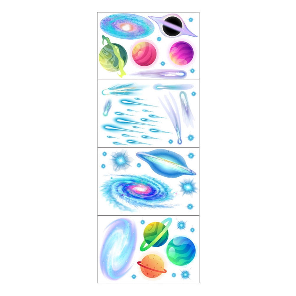 Moon Wall Decal Solar System Chart Luminous Sticker Glowing Ceiling