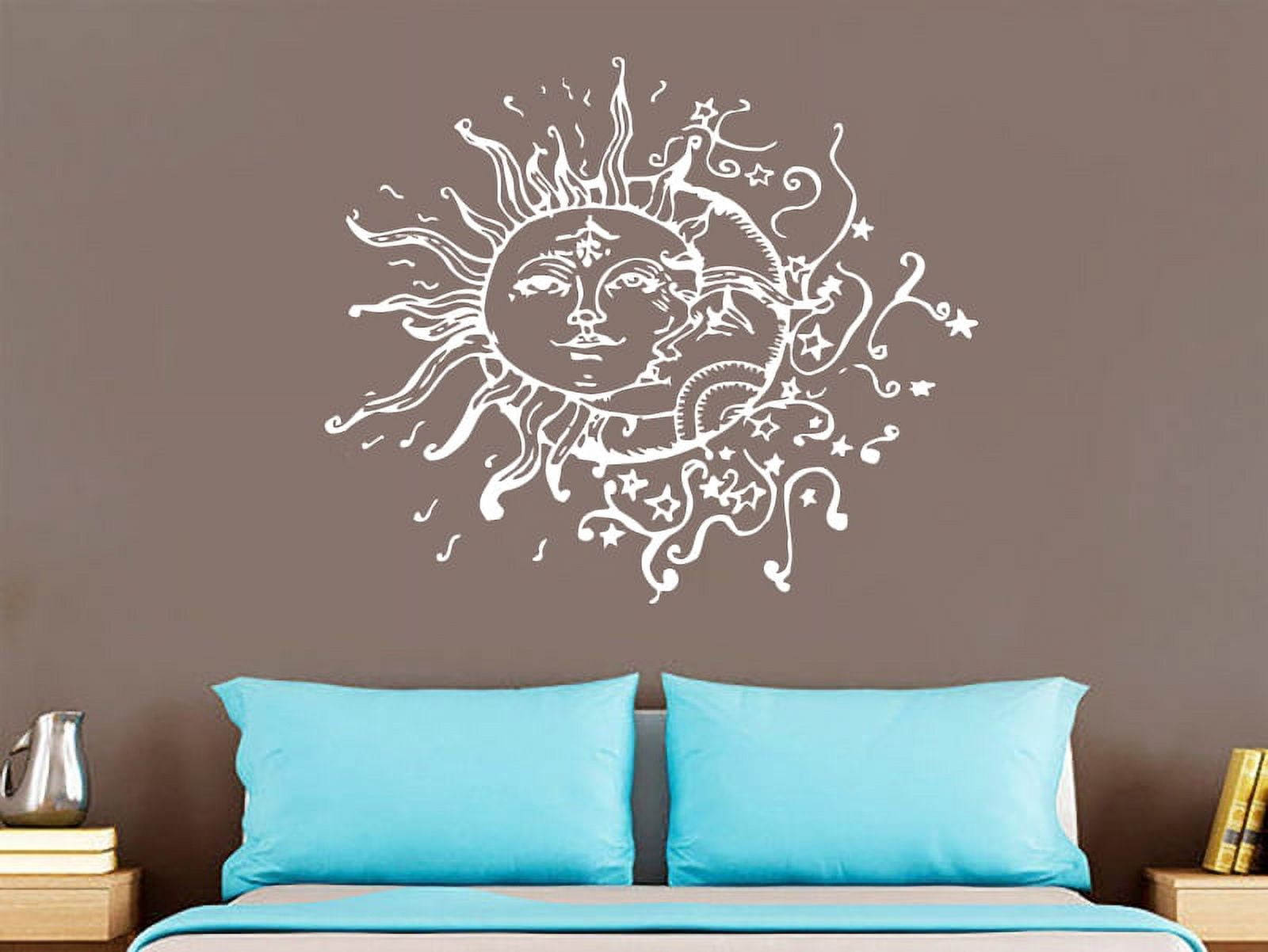 Moon Wall Decal Vinyl Sticker Decals Sun And Moon Crescent Dual Ethnic ...