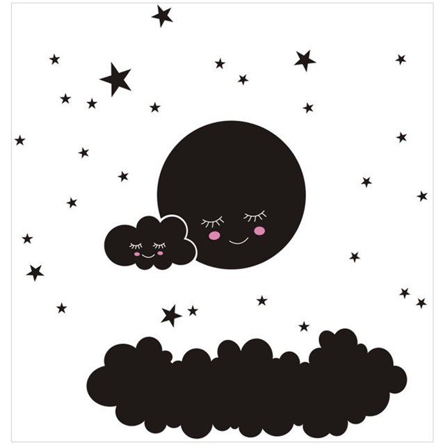Moon Wall Sticker Large Decal PVC Stickers Wallpaper Printing
