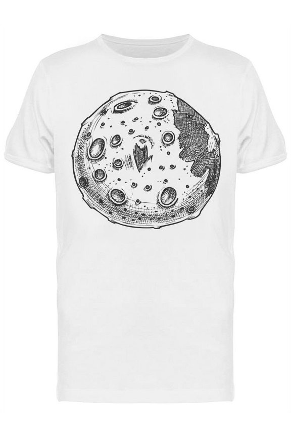 Moon With Craters T-Shirt Men -Image by Shutterstock, Male Small