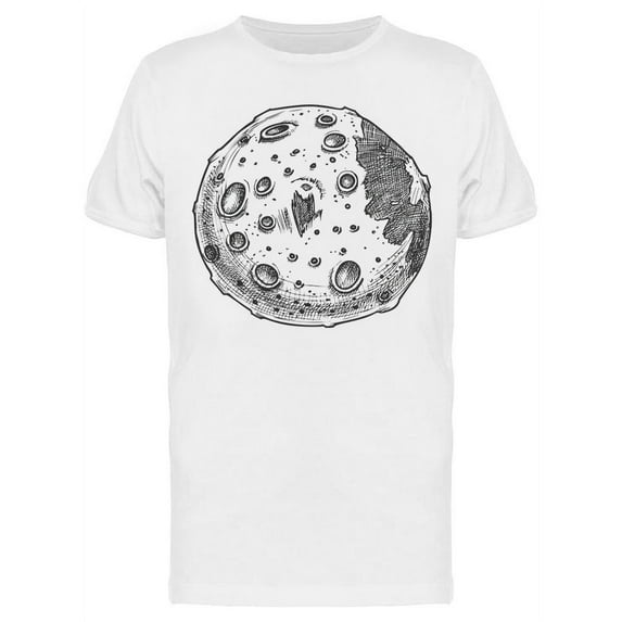 Moon With Craters T-Shirt Men -Image by Shutterstock, Male Small