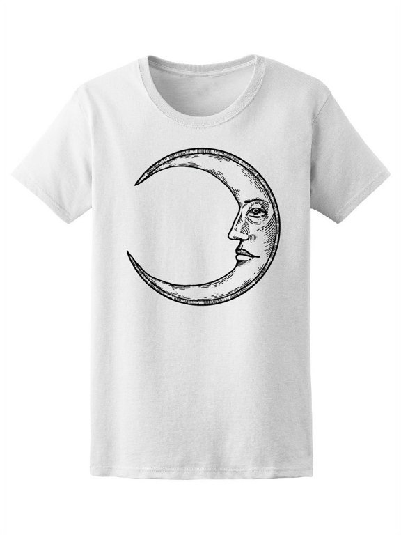 Moon With Somber Face Tee Women's -Image by Shutterstock