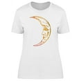 thumbnail image 1 of Moon With Tired Face Watercolor T-Shirt Women -Image by Shutterstock, Female XX-Large, 1 of 2