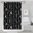 thumbnail image 1 of Moon and Dreamcatcher Gothic Pattern Modern Waterproof Shower Curtain Set with 12 Hooks, Washable Decorative Bathroom Shower Curtain, 1 of 6