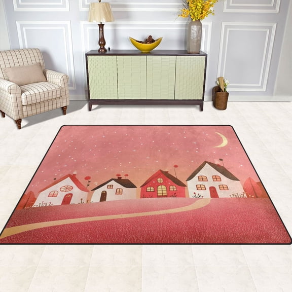 Moon and House 63''x48'' Plush Memory Foam Bath Mat, Soft, Absorbent, Non Slip, Durable