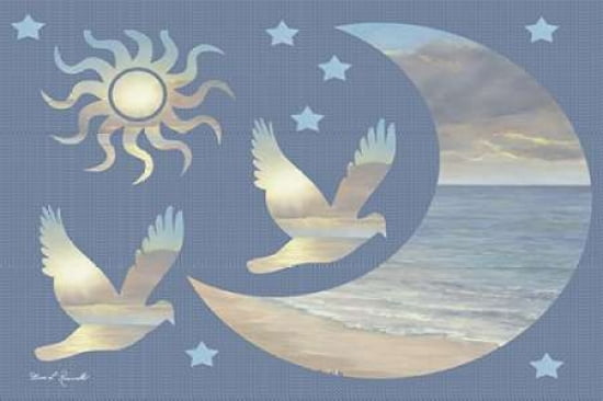 Moon and Stars Canvas Art - Diane Romanello (24 x 36)