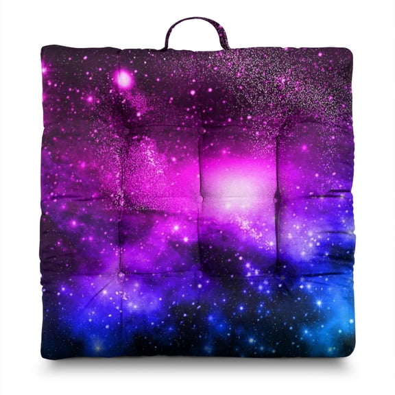 Moon and Stars Floor Seating Pad, Thick Meditation Cushion for Adults, Oversized Square Shape, Perfect for Yoga & Tea Ceremony