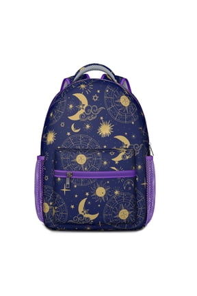 Gothic School Backpack – Celestial Eclipse, Cosmic Solar & Astral Map with Gothic Dark Aesthetic