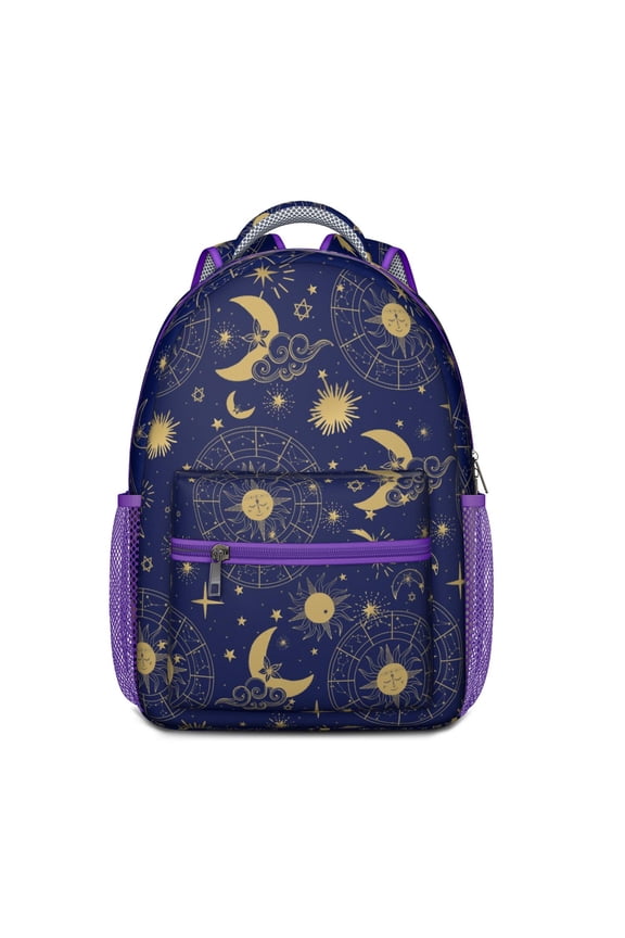 Gothic School Backpack – Celestial Eclipse, Cosmic Solar & Astral Map with Gothic Dark Aesthetic