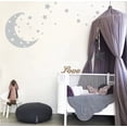 thumbnail image 1 of Moon and Stars Night Sky Vinyl Wall Art Decal Sticker Design for Nursery Room DIY Mural Decoration, 1 of 4