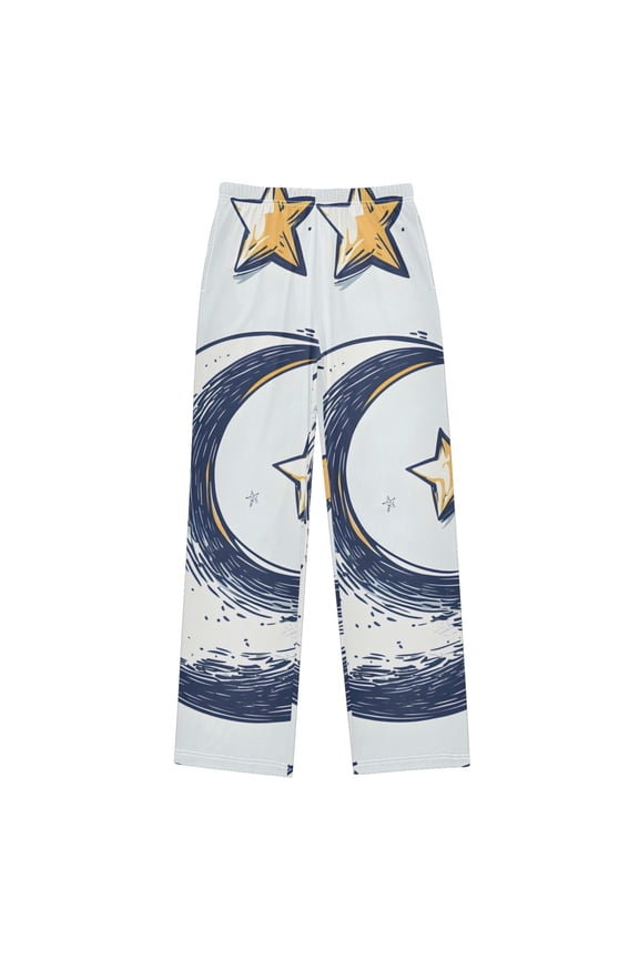 Moon and Stars Pajama Pants Soft Lightweight Lounge Pants Bottoms Sleep Pants Warm Comfy