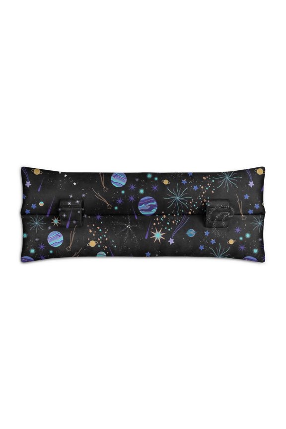 Moon and Stars Print Post Surgery Seatbelt Pillow - Nebula Cosmic Mastectomy Cushion