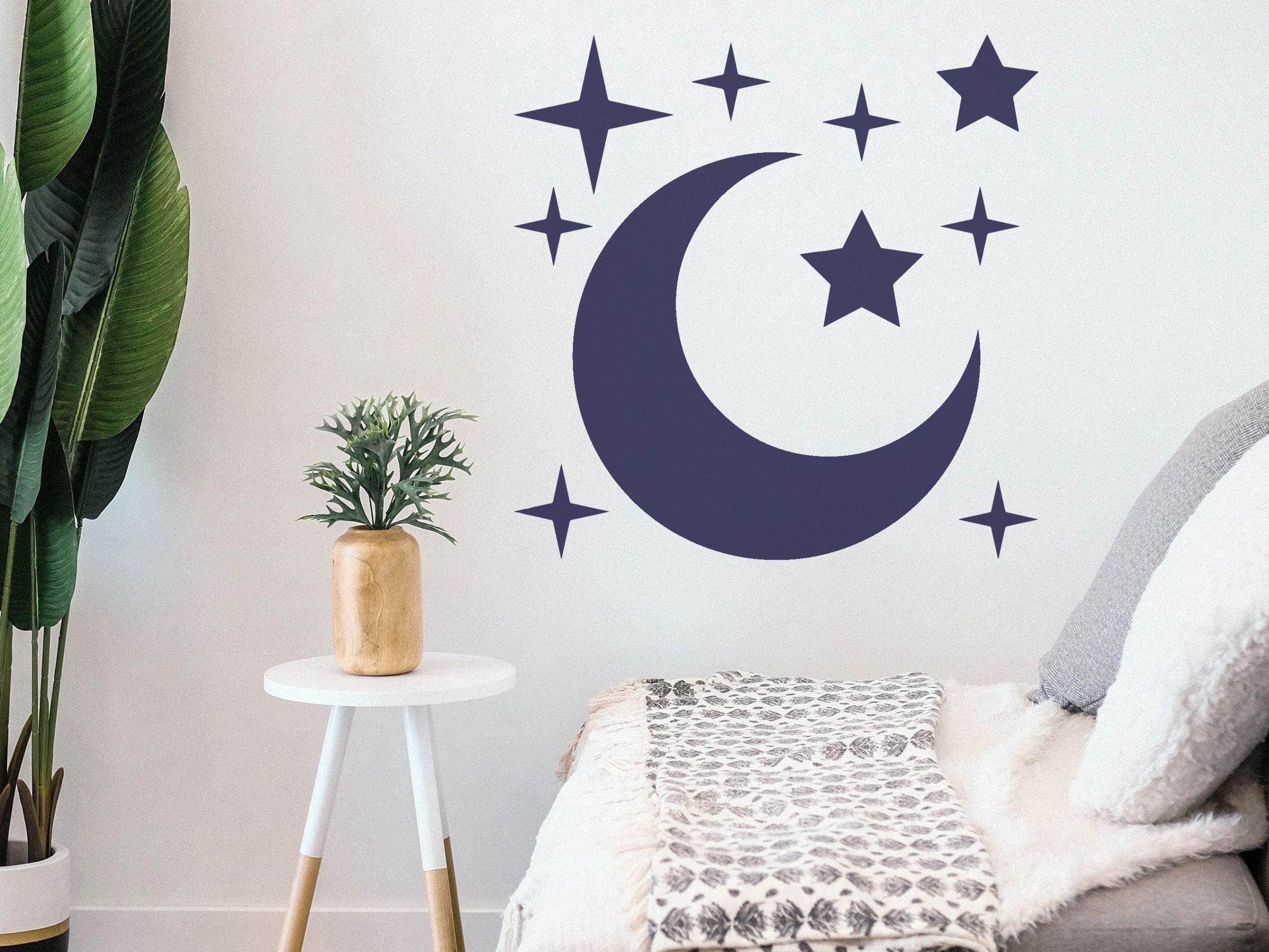 Moon and Stars Stencil Art and Wall Stencil (16