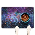 thumbnail image 1 of Moon and Sun Dog Feeding Mat - Absorbent Non-Slip Pet Food Mat with Star Constellation Design - Waterproof Bowl Mat (Celestial), 1 of 5