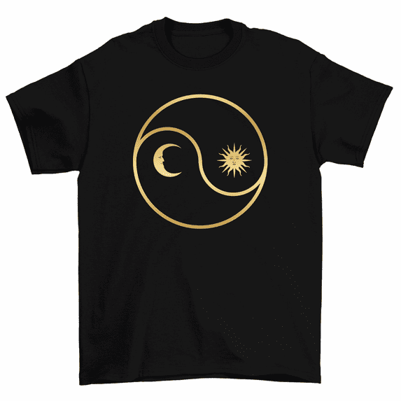Moon and Sun Yin Yang T-Shirt Men Women