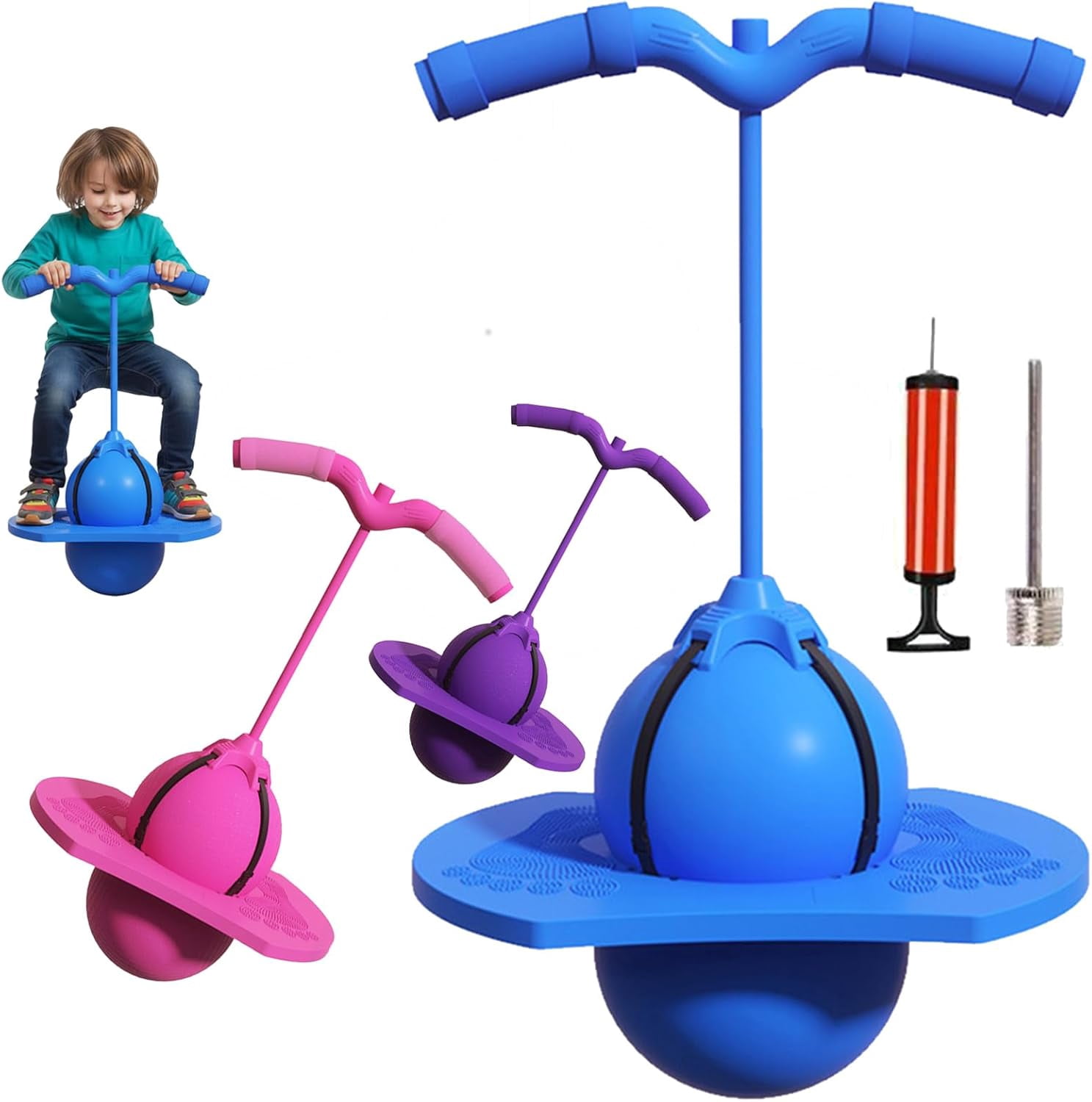 Jumping Balance Yumten Moon bounce ball - Balance Jumping Ball with Handle and Pump ...