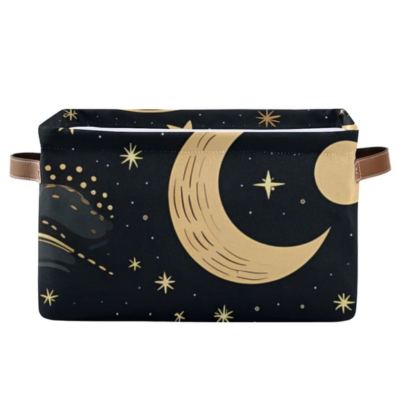 Moon in Black Storage Bins Baskets With Handles Storage Box Clothes Organizer Organization Toys
