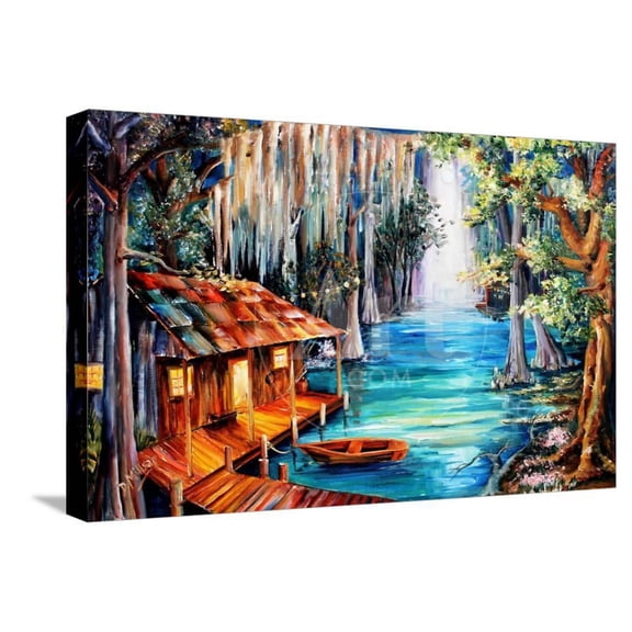 Moon on the Bayou, Scenic Stretched Canvas Wall Art by Diane Millsap Sold by Art.Com