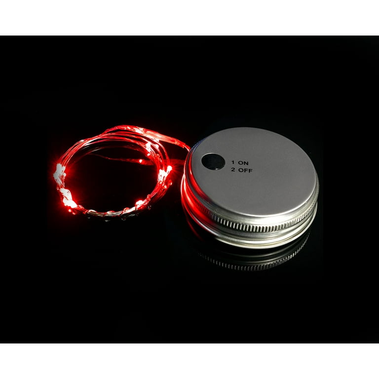 Everlasting Glow Wire Net Clear Battery Operated Mason Jar Lantern