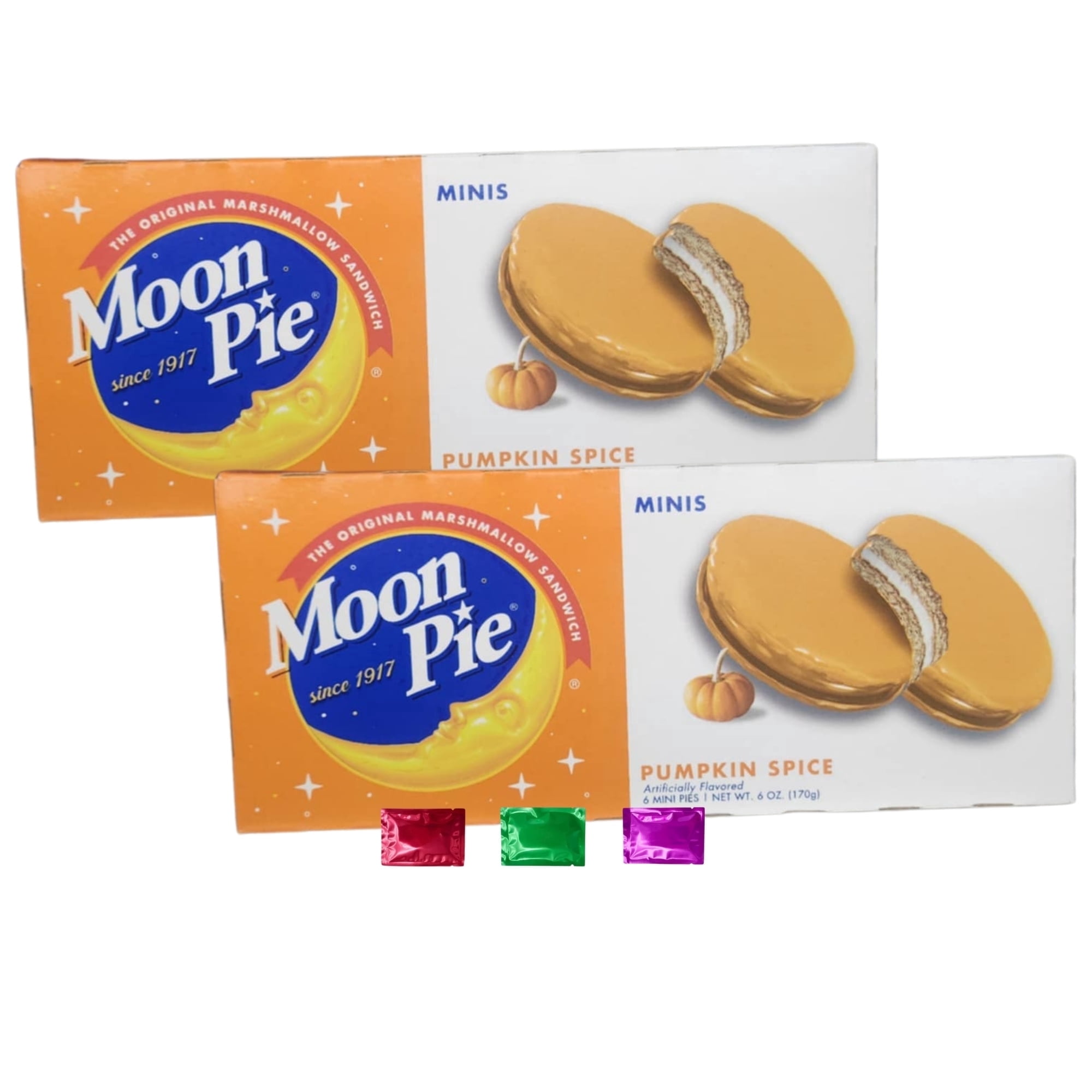 MoonPie Mini Pumpkin Spice Marshmallow Sandwich Cookies 6 Oz Pack of 2 ...