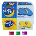 thumbnail image 1 of MoonPie Minis Variety Pack- Blueberry and Zesty Lemon Flavor, 12 Mini Pies Pack of 2, Individually Wrapped Cookie Cakes Marshmallow Sandwiches Snack Lunchbox School w/ Bonus Snoep in Beperkte Oplage, 1 of 7